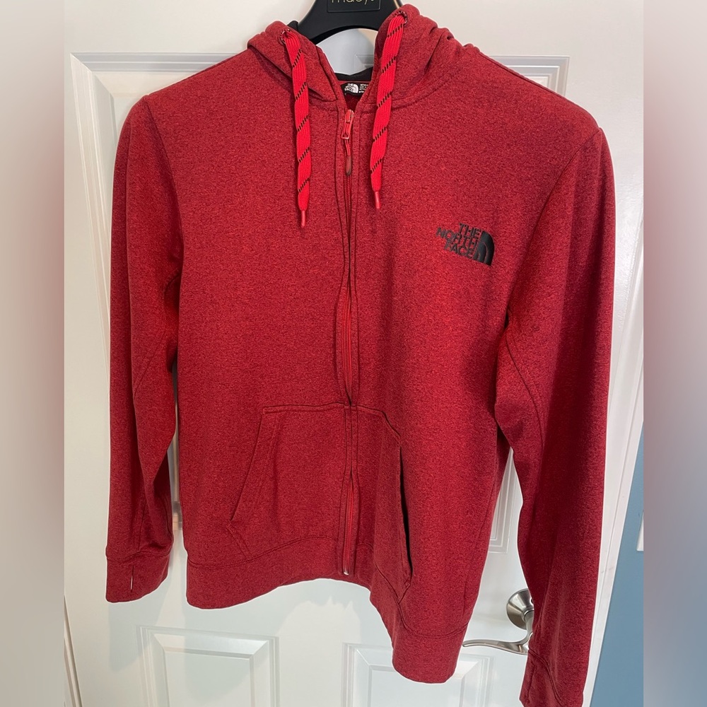 The North Face Crimson Red Full-Zip Jacket Hoodie Outdoor Adventure